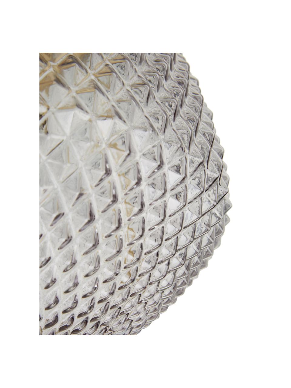 Malé stropní svítidlo ze skla Orbiform, Mosazná, šedá, Ø 23 cm, V 25 cm
