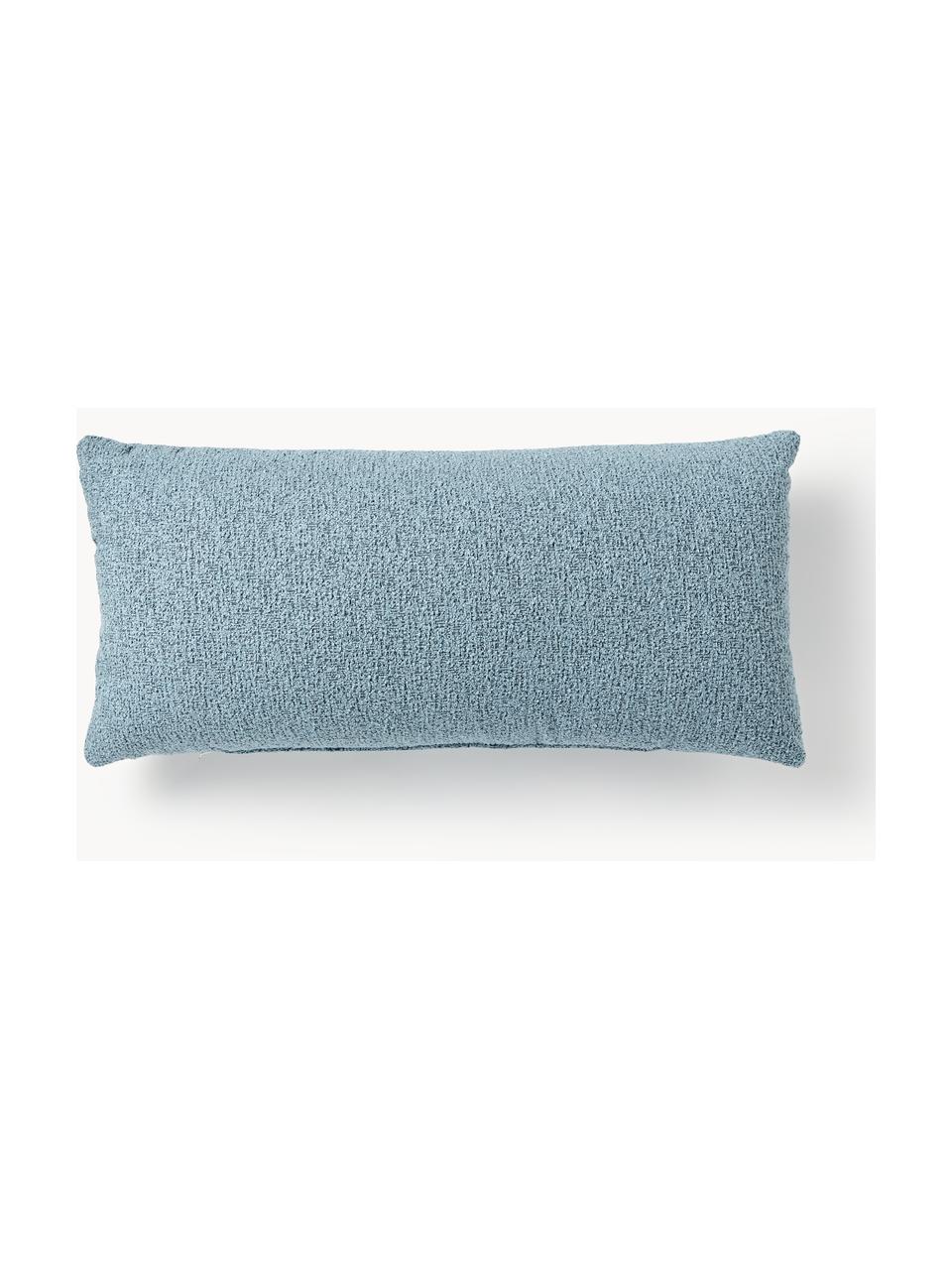 Bouclé-Sofa-Kissen Sofia, Hülle: Bouclé (100 % Polyester), Bouclé Blau, B 30 x L 70 cm