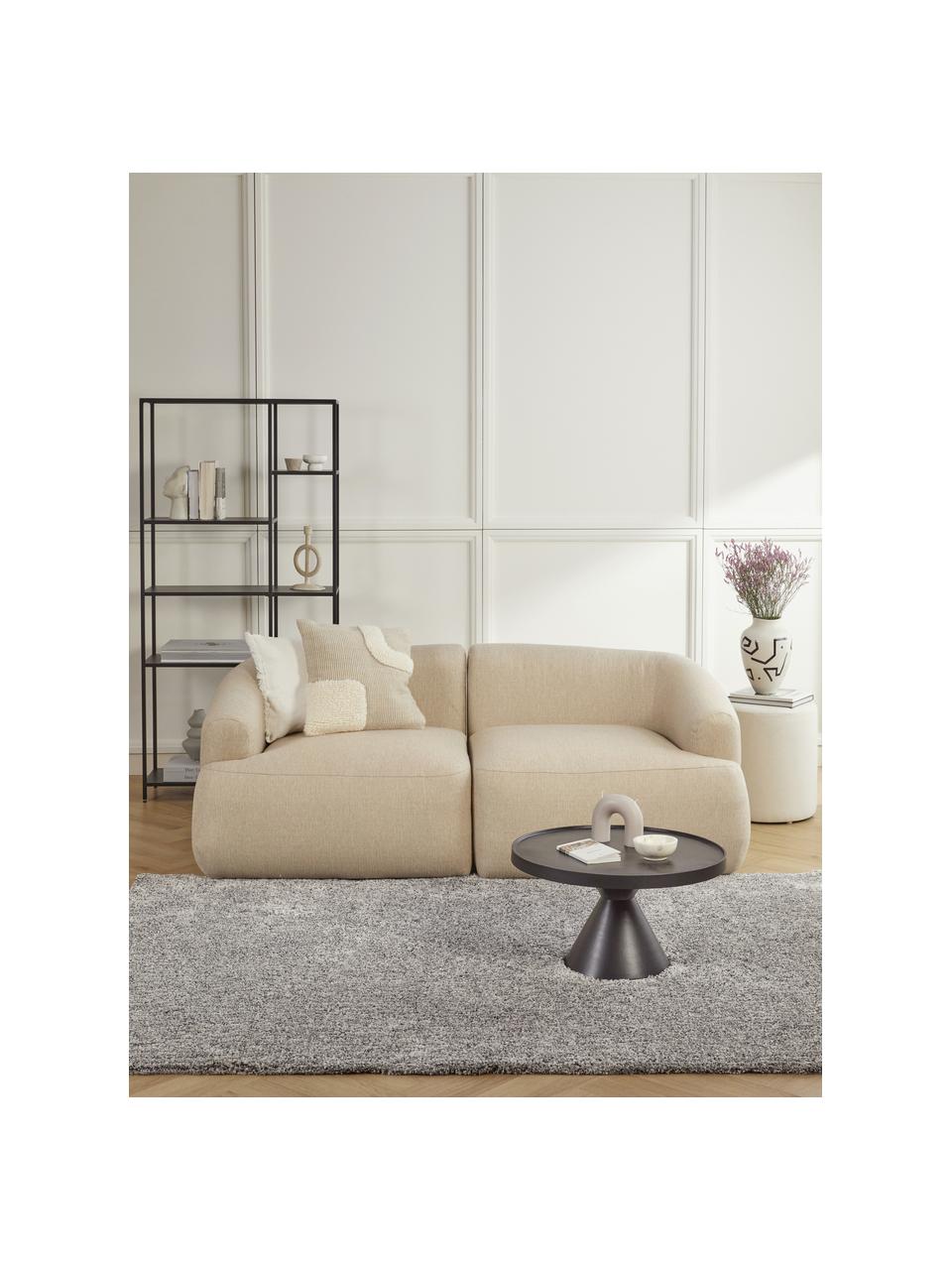 Modulares Sofa Sofia (2-Sitzer), Bezug: 100% Polypropylen Der hoc, Gestell: Massives Kiefernholz, Spa, Füße: Kunststoff, Webstoff Beige, B 192 x T 95 cm