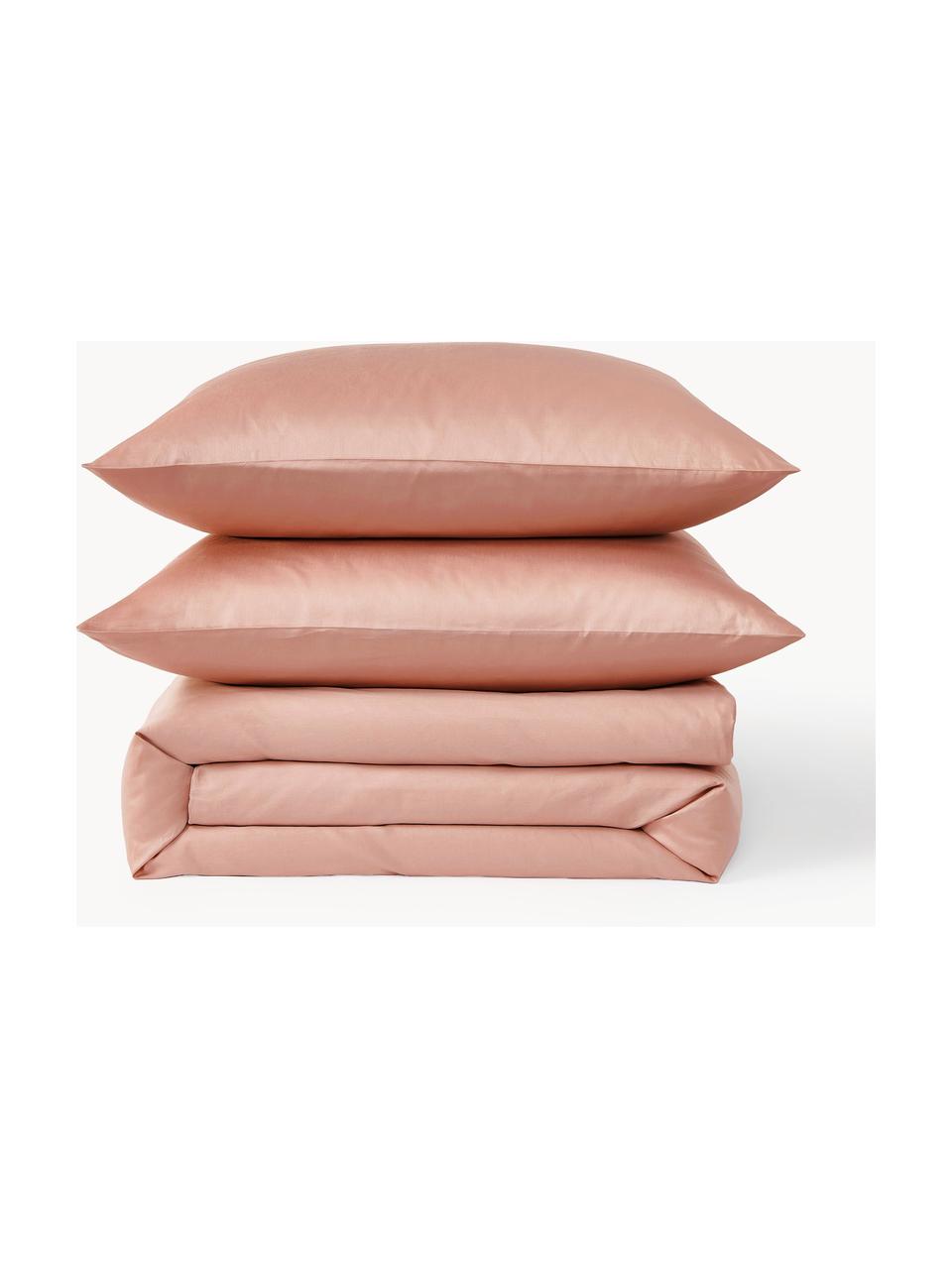 Funda nórdica de satén Comfort, Rosa oscuro, Cama 90 cm (155 x 220 cm)