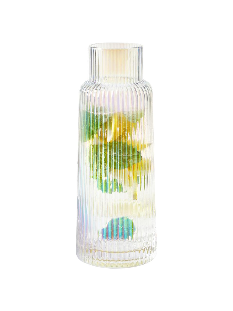 Waterkaraf Minna met iriserend oppervlak van Guglielmo Scilla, 1,1 L, Glas (kalk-soda), mondgeblazen, Transparant, iriserend, 1.1 L