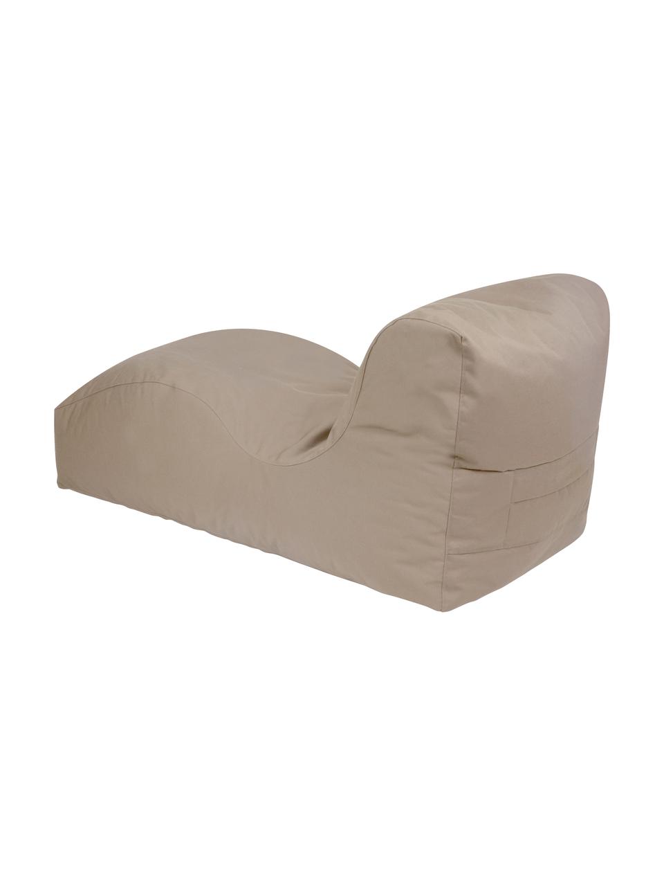 Fauteuil futon d'extérieur Wave, Gris argile, larg. 70 x prof. 125 cm