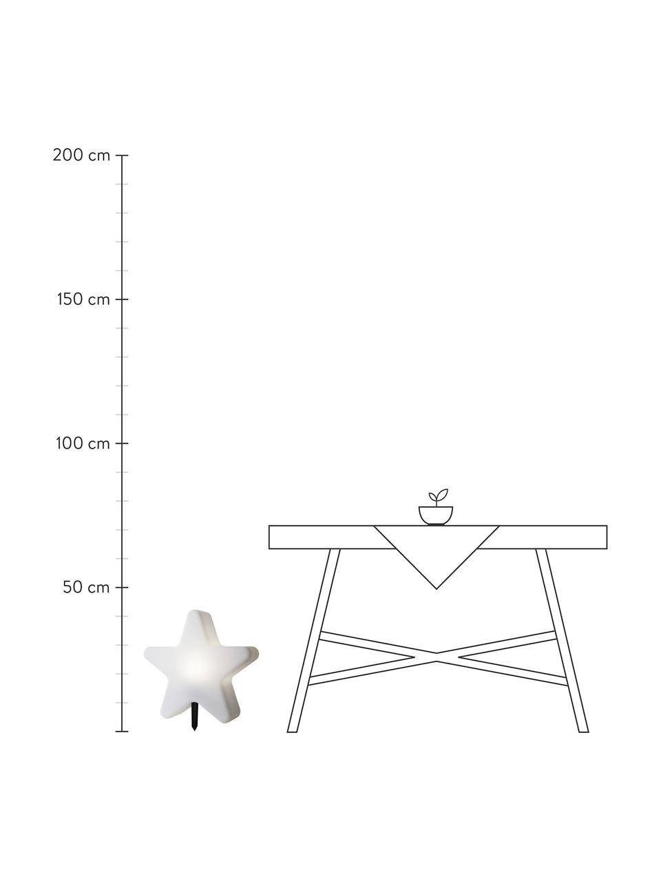 Lámpara de suelo Star, con enchufe, Pantalla: plástico, Cable: plástico, Blanco, An 46 x Al 50 cm