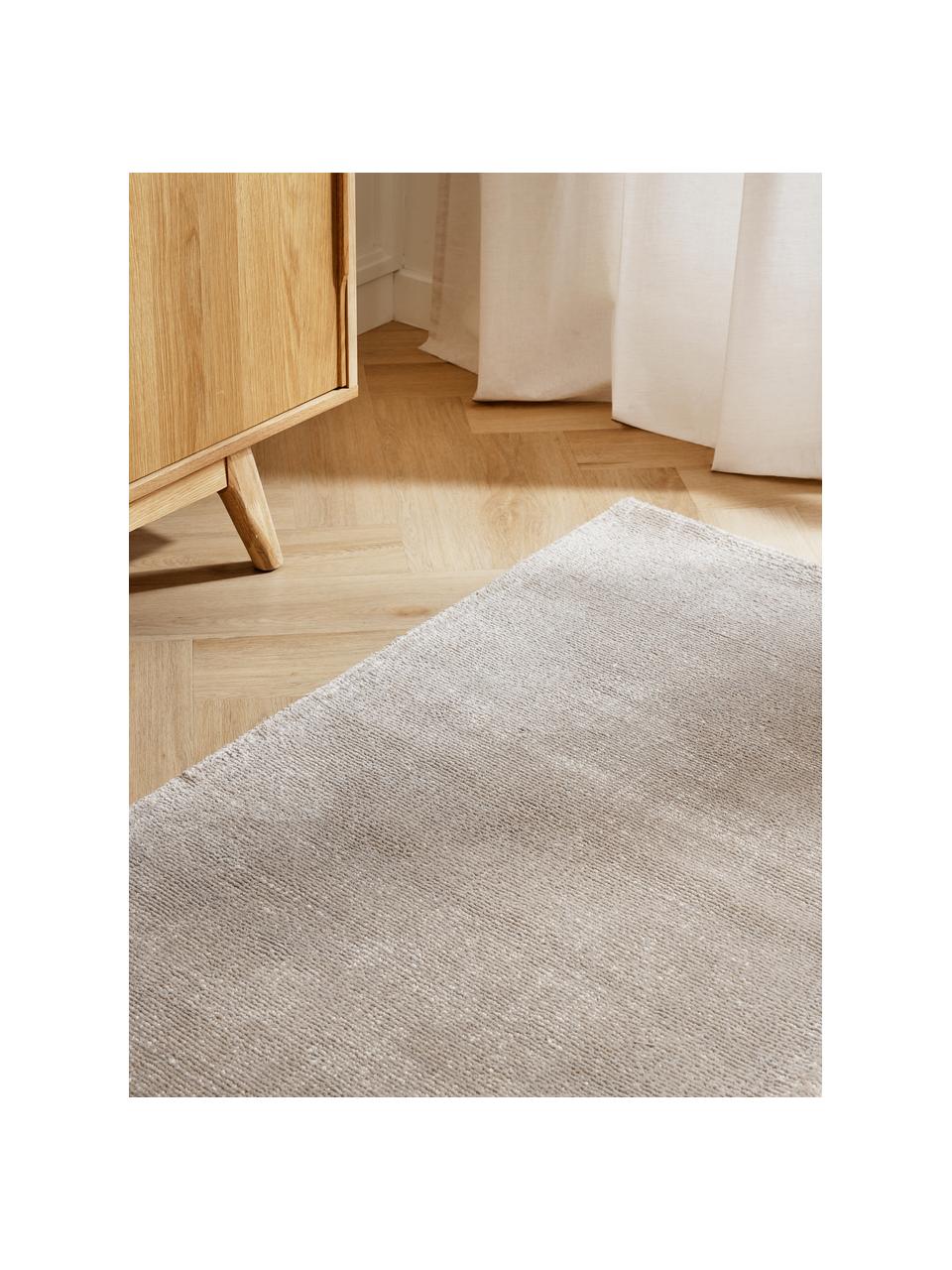 Handgeweven laagpolige loper Ainsley, 60% polyester, GRS-gecertificeerd
40% wol, Lichtgrijs, B 80 x B 250 cm
