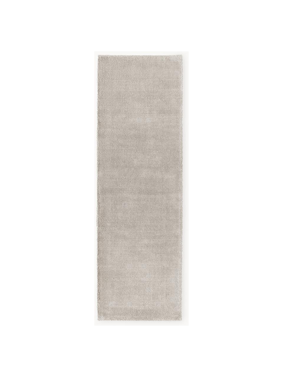 Tapis d'entrée à poils ras tissé main Ainsley, 60 % polyester, certifié GRS
40 % laine, Gris clair, larg. 80 x long. 250 cm
