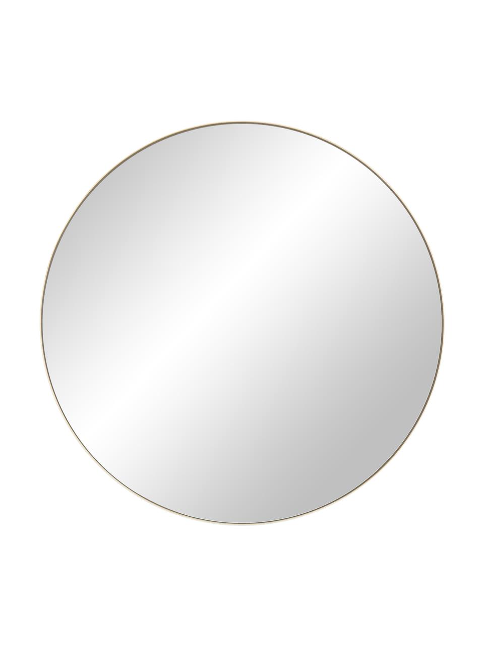 Specchio rotondo da parete con cornice dorata Ivy, Cornice: metallo ottonato, Superficie dello specchio: lastra di vetro, Retro: pannello di fibra a media, Ottonato, Ø 100 cm