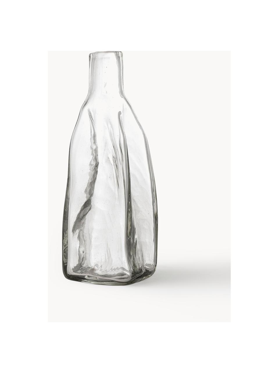 Mundgeblasene Karaffe Lenka in organischer Form, 500 ml, Glas, Transparent, 500 ml