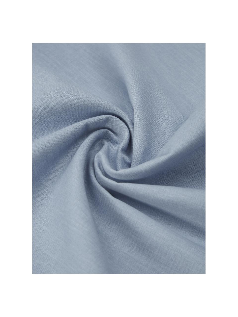 Gewaschene Baumwoll-Bettwäsche Arlene in Blau, Webart: Renforcé Fadendichte 144 , Blau, 200 x 200 cm + 2 Kissen 80 x 80 cm