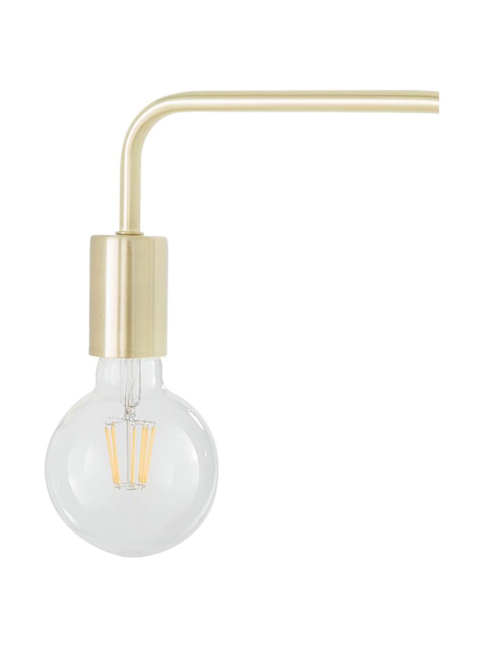 Lampa do czytania z metalu Flow, Odcienie mosiądzu, S 33 x W 153 cm