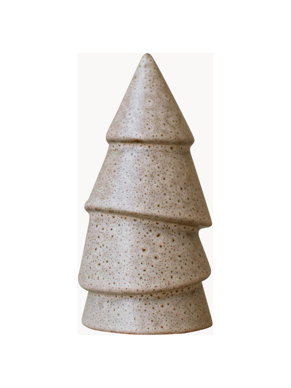 Sapin de Noël en céramique Mole, Céramique, Beige clair, chiné, Ø 7 x haut. 14 cm