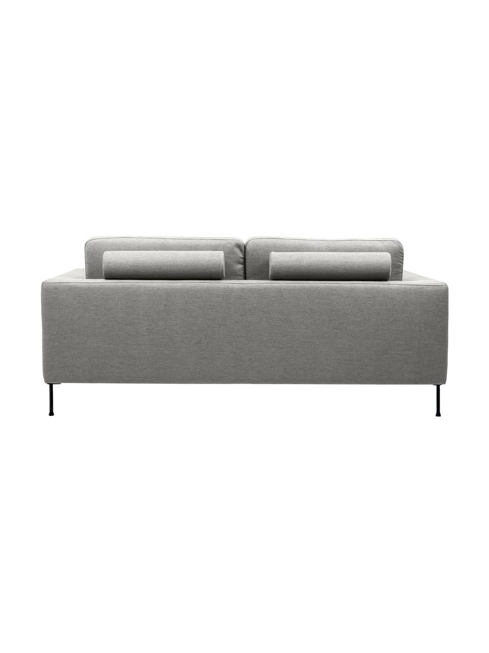 Sofá Cucita (2 plazas), Tapizado: tejido (poliéster) Alta r, Estructura: madera de pino maciza., Patas: metal pintado., Tejido gris, An 187 x F 94 cm