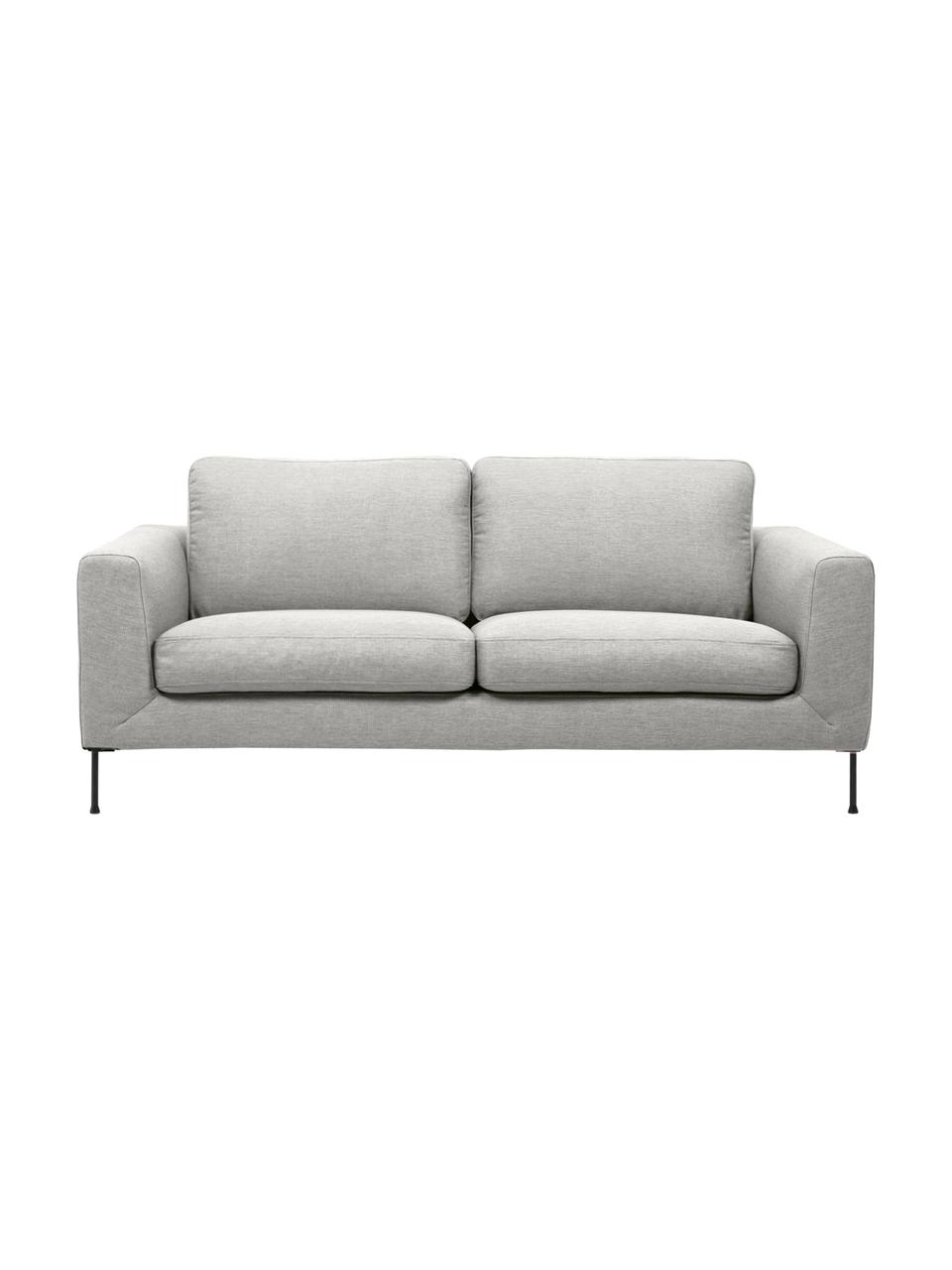 Canapé 2 places avec pieds en métal Cucita, Tissu gris clair, larg. 187 x prof. 94 cm