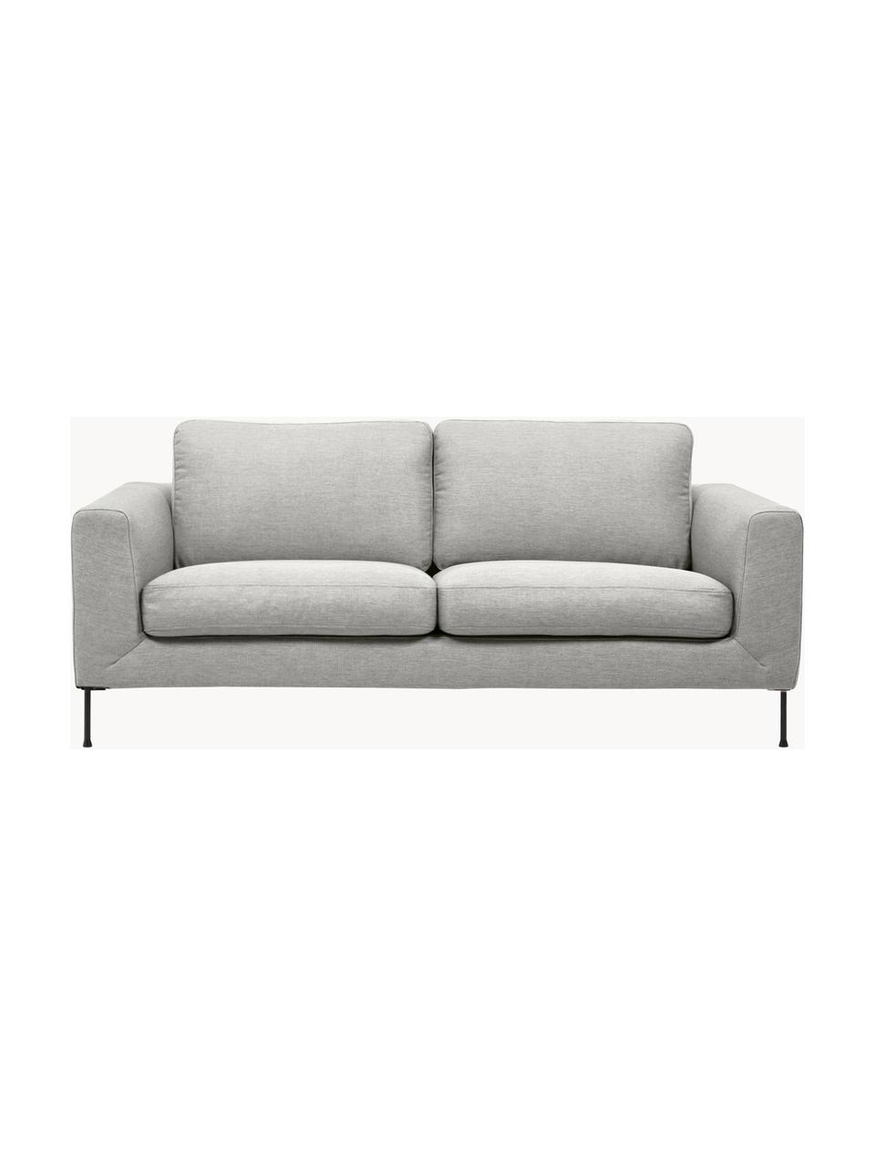 Sofá Cucita (2 plazas), Tapizado: tejido (poliéster) Alta r, Estructura: madera de pino maciza., Patas: metal pintado., Tejido gris, An 187 x F 94 cm