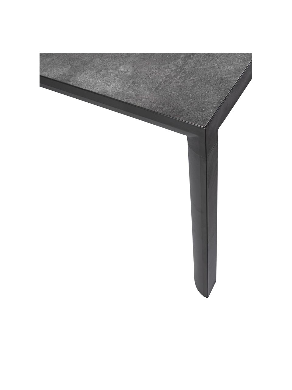 Tavolo da giardino Mason, 220 x 100 cm, Struttura: alluminio verniciato a po, Antracite, Larg. 220 x Prof. 100 cm