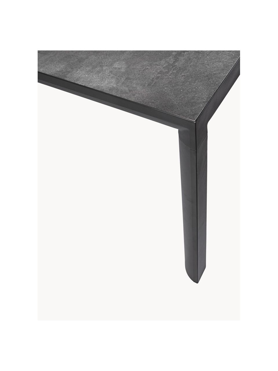 Mesa para exterior Mason, 220 x 100 cm, Estructura: aluminio con pintura en p, Tablero: cerámica, Negro, An 220 x F 100 cm