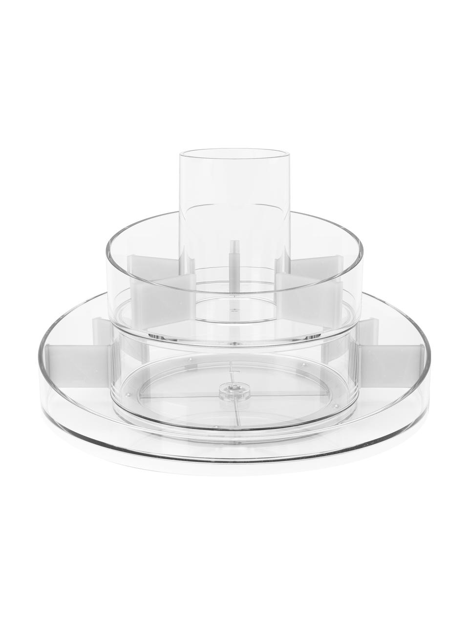 Cosmetische organizer Cascade, Kunststof, Transparant, Ø 25 x H 17 cm