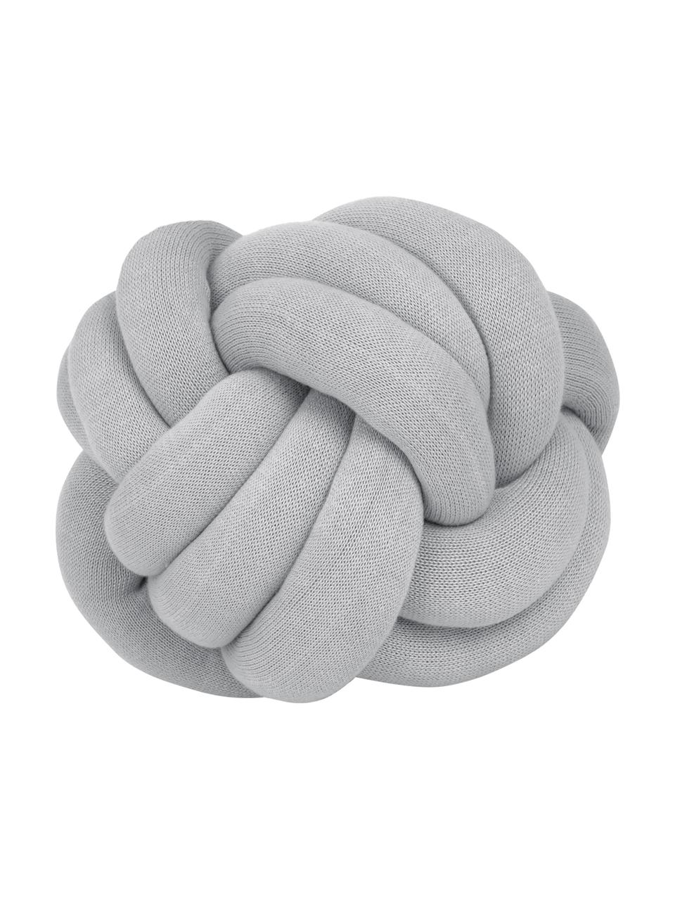 Cuscino annodato Twist, Grigio chiaro, Ø 30 cm
