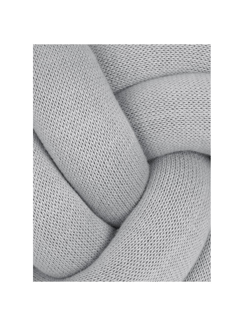 Cuscino annodato grigio chiaro Twist, Grigio chiaro, Ø 30 cm