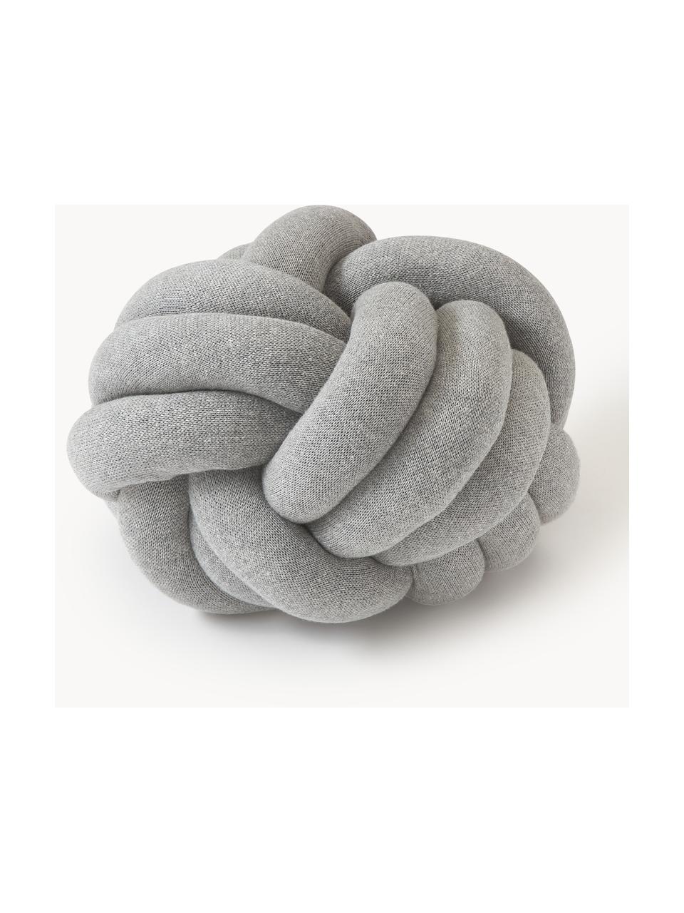 Cojín nudo Twist, Gris claro, Ø 30 cm