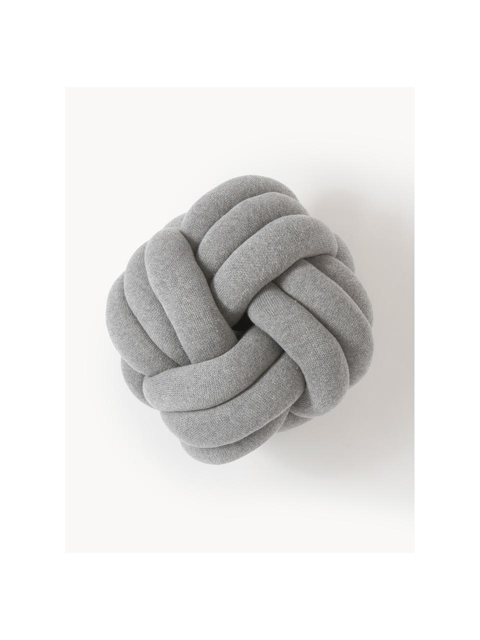 Coussin nœud Twist, Gris clair, Ø 30 cm