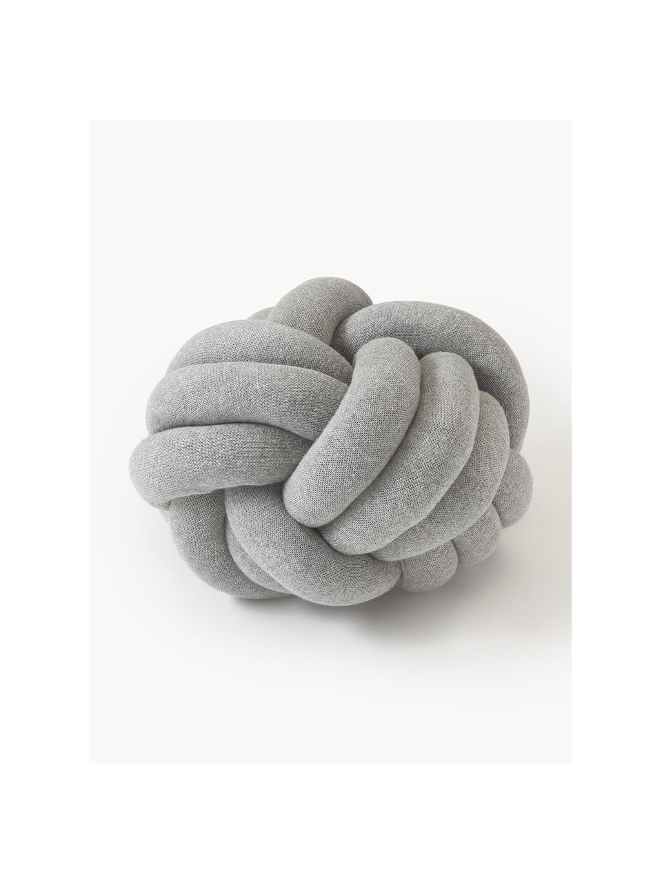 Coussin nœud Twist, Gris clair, Ø 30 cm