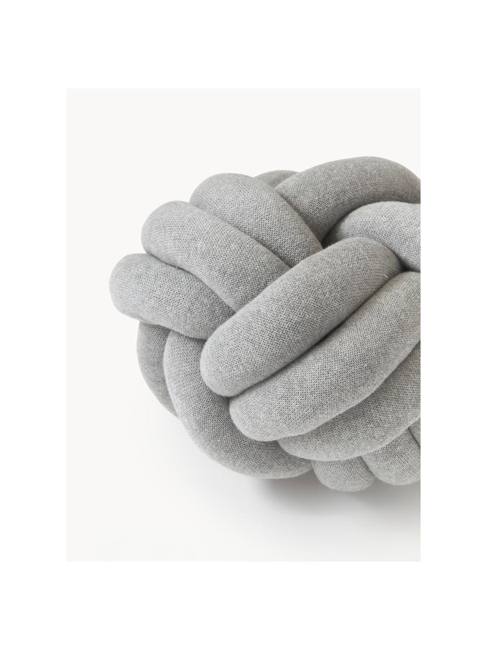 Coussin nœud Twist, Gris clair, Ø 30 cm