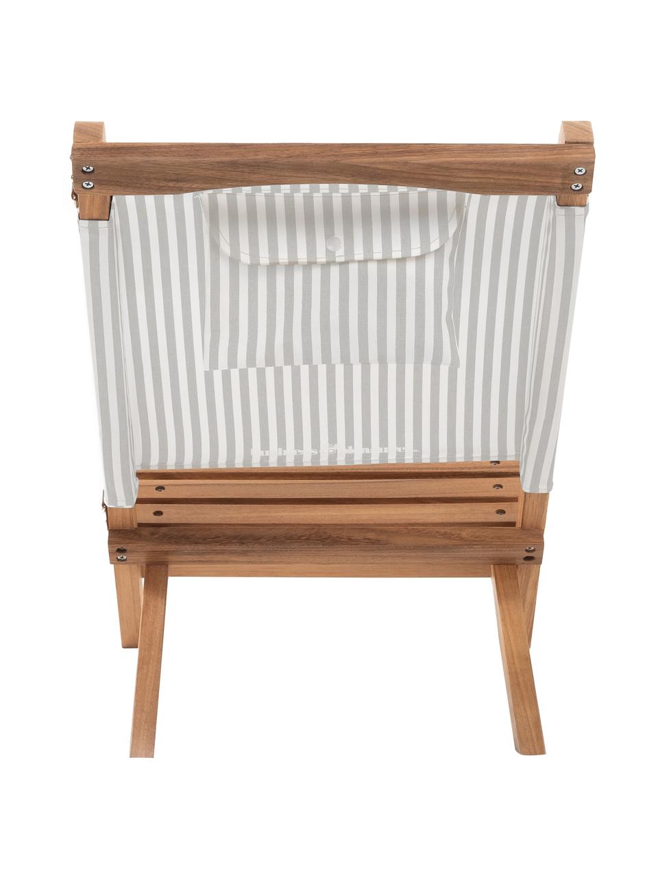 Krzesło składane Lauren's, Stelaż: drewno naturalne, Szałwiowy zielony, biały, brązowy, S 41 x W 58 cm