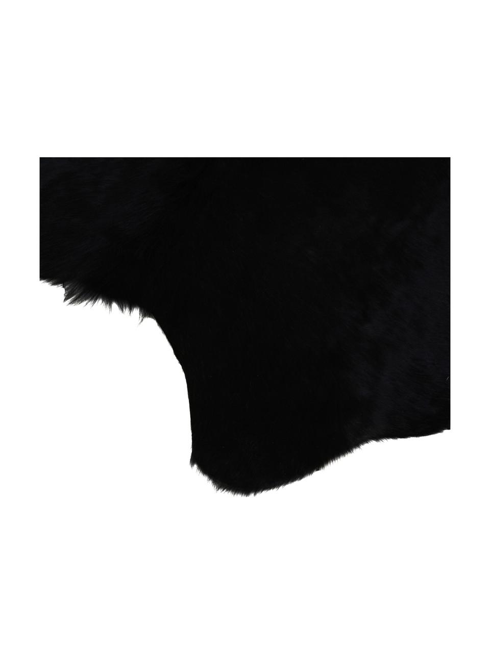Dywan ze skóry bydlęcej Lana, Skóra bydlęca, Czarny, S 180 x D 200 cm