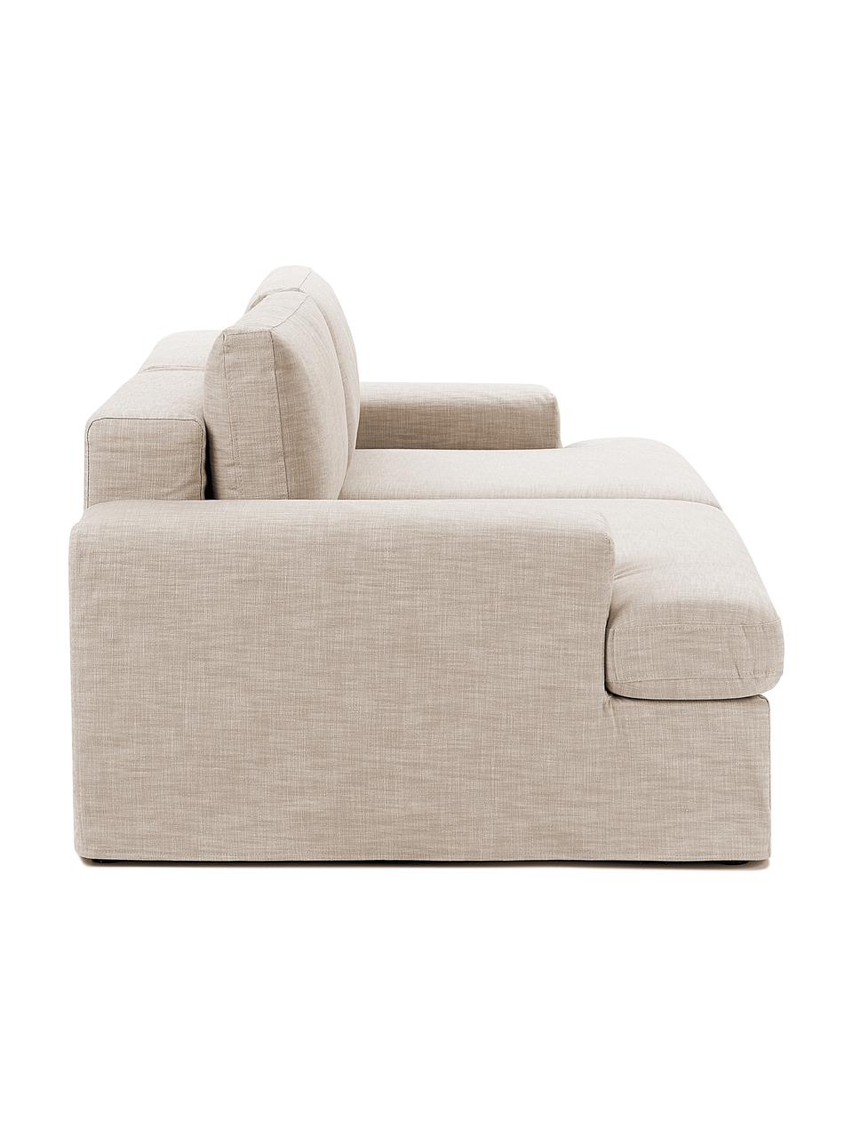 Sofá modular Russell (3 plazas), desenfundable, Tapizado: 100% algodón Alta resiste, Tapizado: relleno de espuma, Estructura: madera contrachapada de p, Patas: plástico, Tejido beige, An 206 x F 103 cm