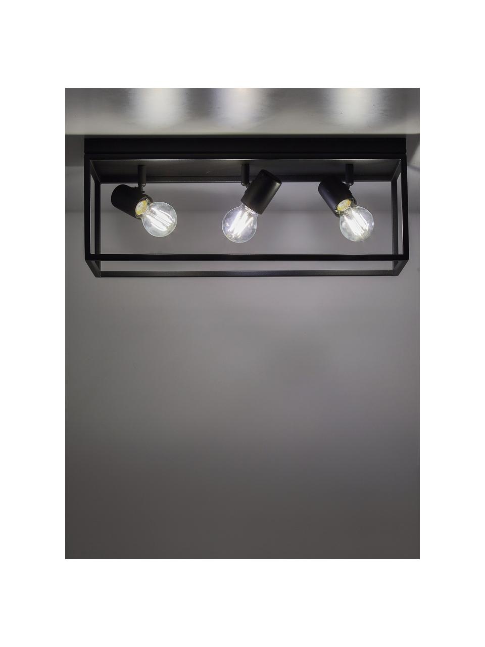 Plafondlamp Silentina, Zwart, B 54 x H 21 cm