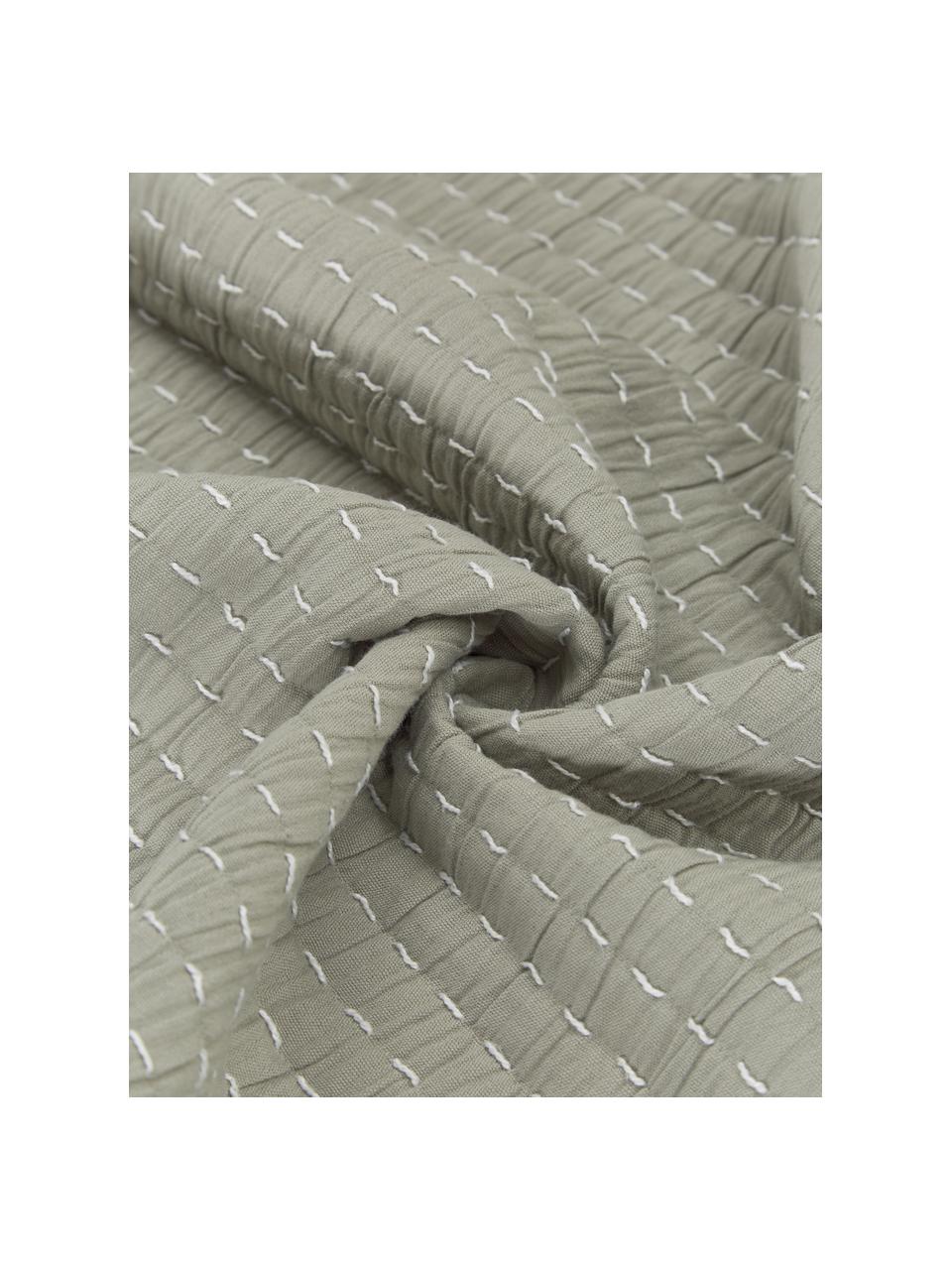 Colcha Agata, 100% algodón, Verde claro, Cama 150/160 cm (240 x 260 cm)