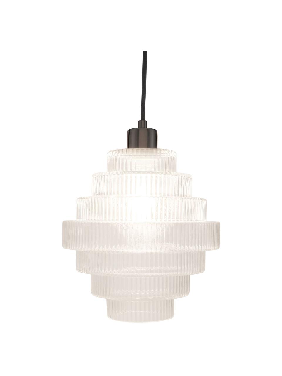 Lampa wisząca Noble Brilliance, Transparentny, odcienie chromu, Ø 24 x W 25 cm