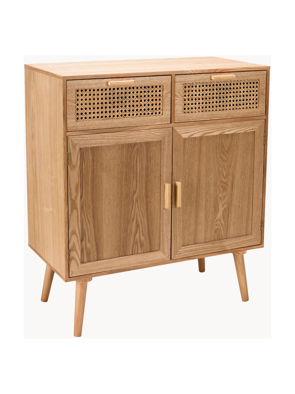 Credenza in legno con intreccio viennese Romeo, Legno di frassino, Larg. 75 x Alt. 86 cm