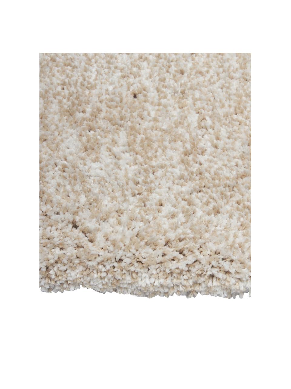 Flauschiger Melange Hochflor-Teppich Marsha, Flor: 100 % Polyester, Beige, B 80 x L 150 cm (Größe XS)