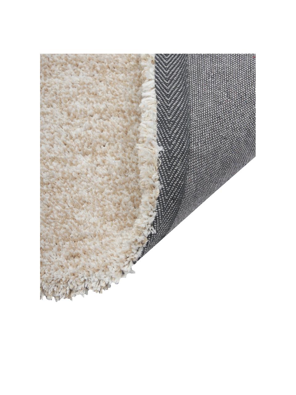 Flauschiger Melange Hochflor-Teppich Marsha, Flor: 100 % Polyester, Beige, B 80 x L 150 cm (Größe XS)