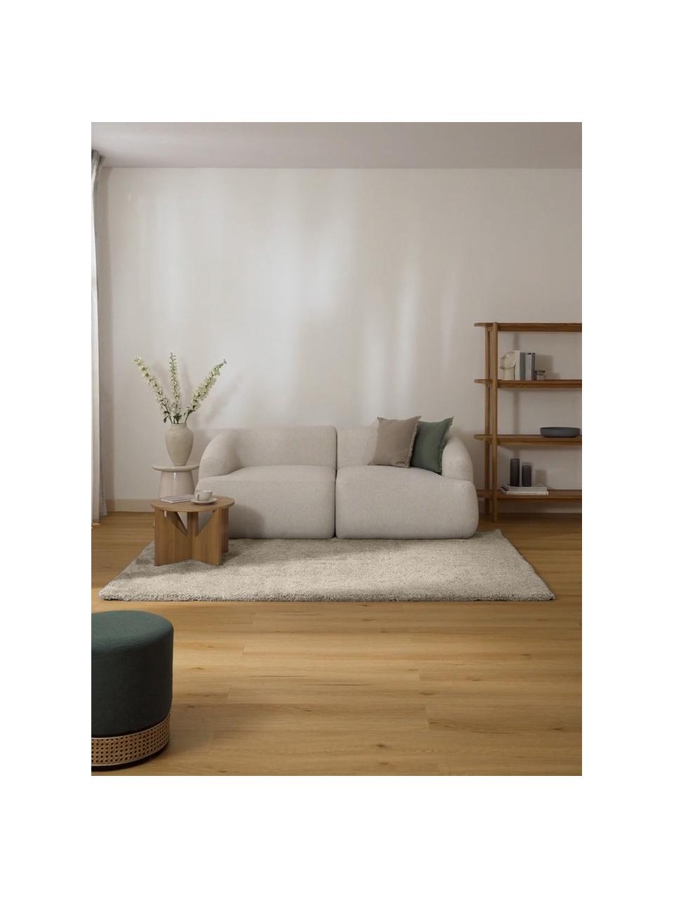 Flauschiger Melange Hochflor-Teppich Marsha, Flor: 100 % Polyester, Beige, B 80 x L 150 cm (Grösse XS)