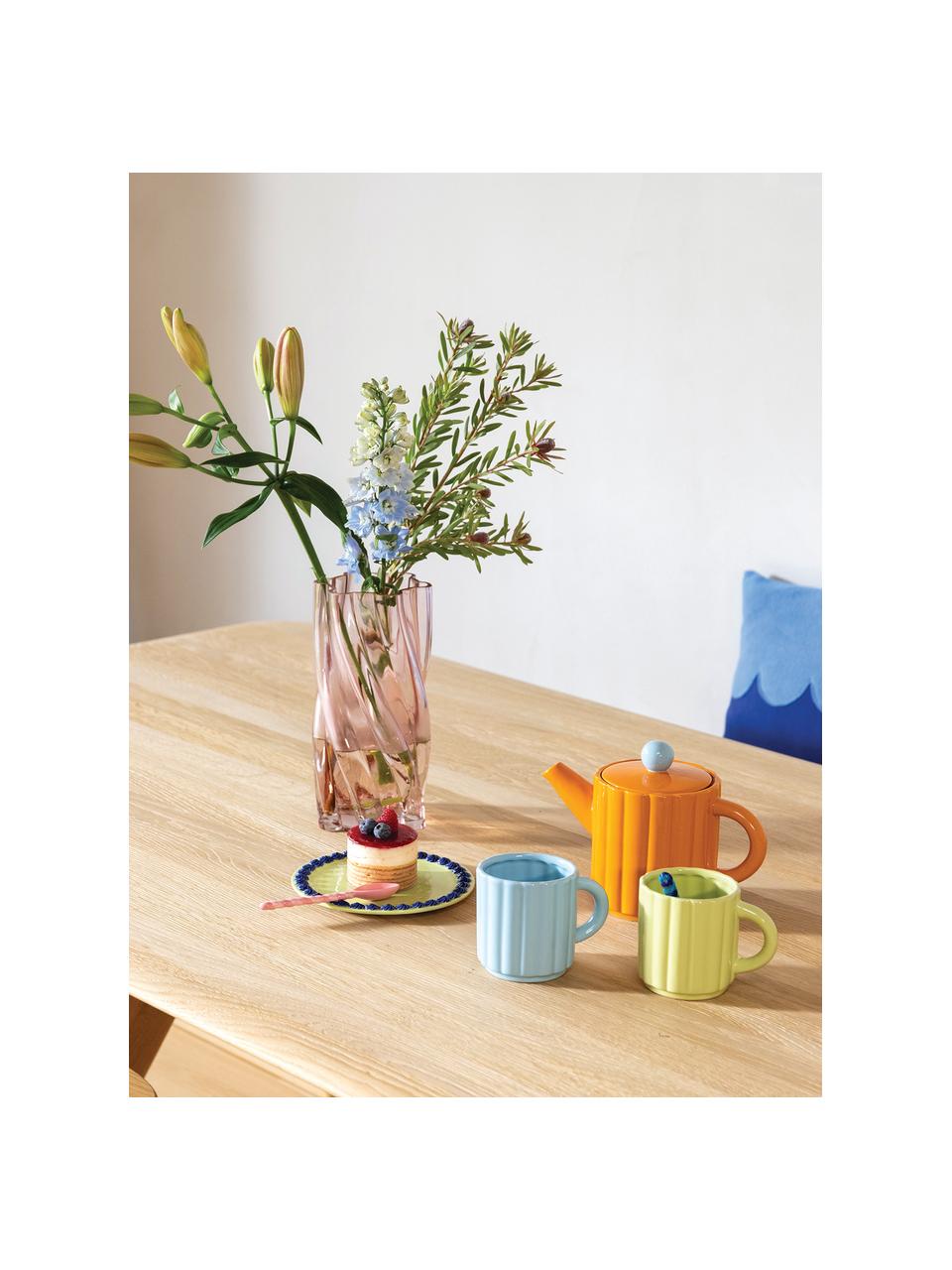Teiera Tube, 900 ml, Gres, Arancione, azzurro, 900 ml