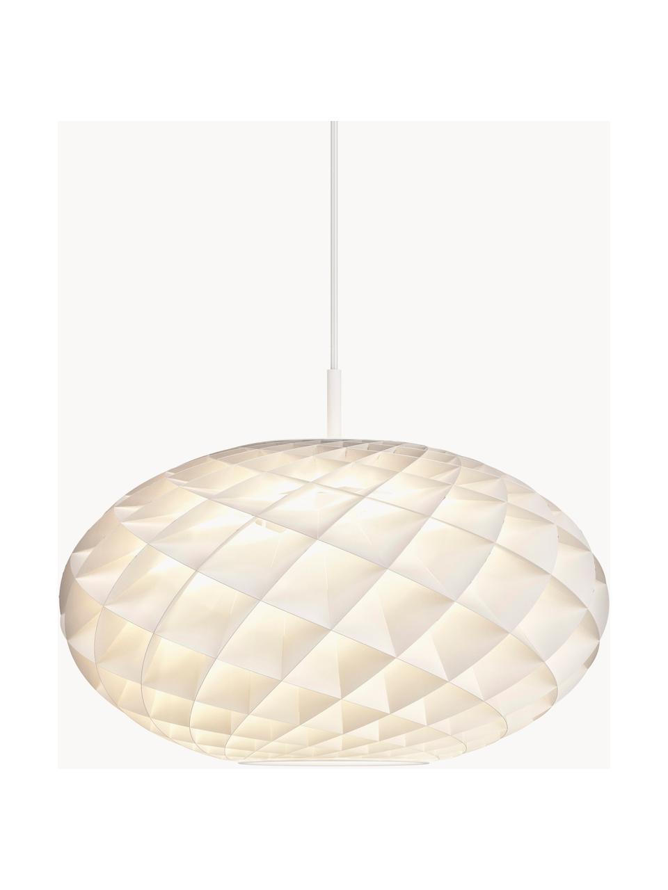 Ovale LED-Pendelleuchte Patera, Lampenschirm: PVC-Folie, Baldachin: Aluminium, verchromt, Acr, Mit Leuchtmittel, 2.700 K, Ø 50 x H 36 cm