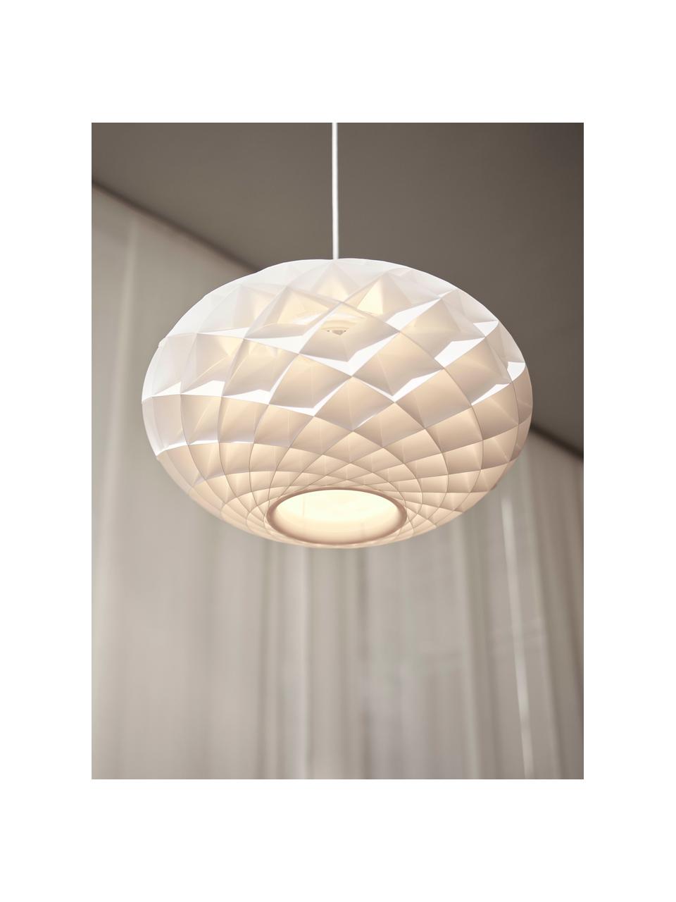 Ovale LED hanglamp Patera, Lampenkap: PVC-folie, Met peertje, 2.700 K, Ø 50 x H 36 cm