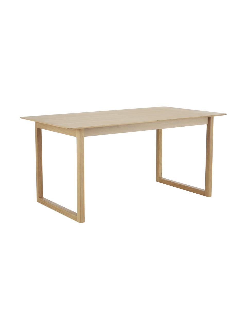 Mesa de comedor extensible de madera Calla, 160-240 x 90 cm, Tablero: fibras de densidad media , Patas: madera de roble maciza, Madera clara, An 160-230 x F 90 cm