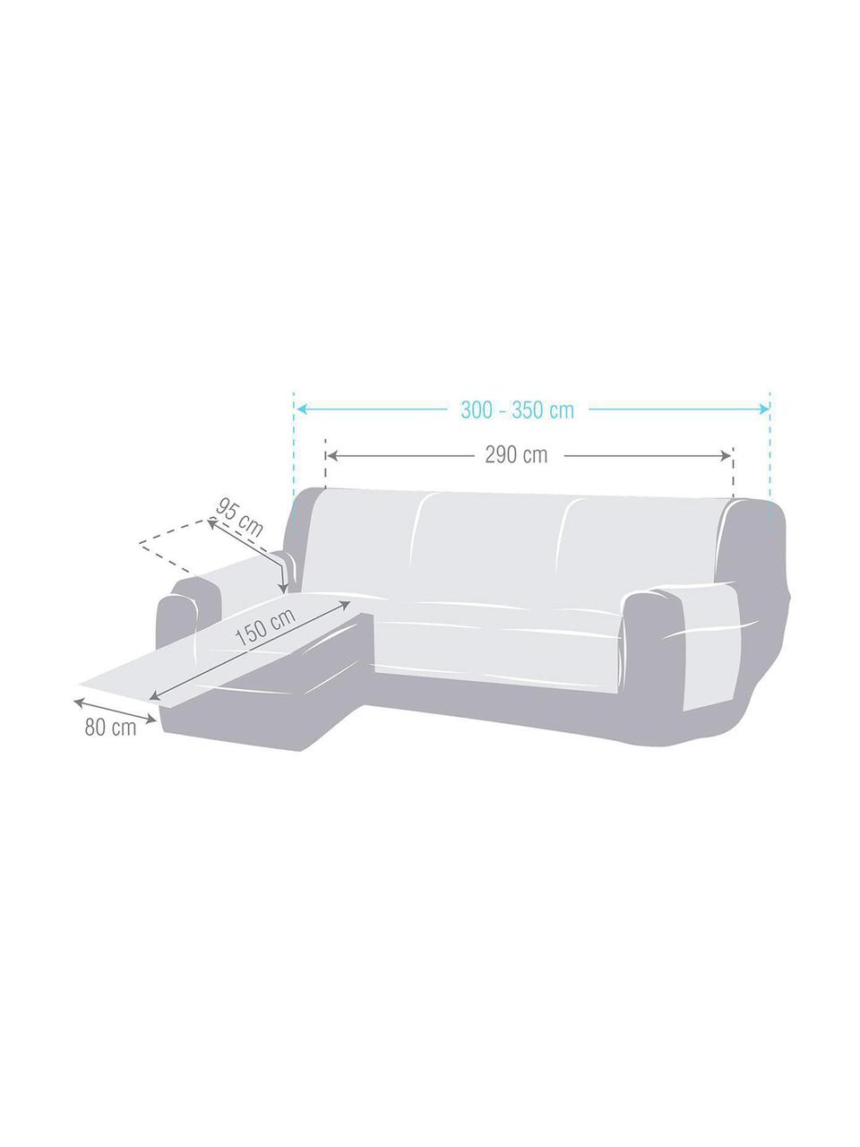 Narzuta na sofę narożną Levante, 65% bawełna, 35% poliester, Beżowy, S 150 x G 290 cm, lewostronna