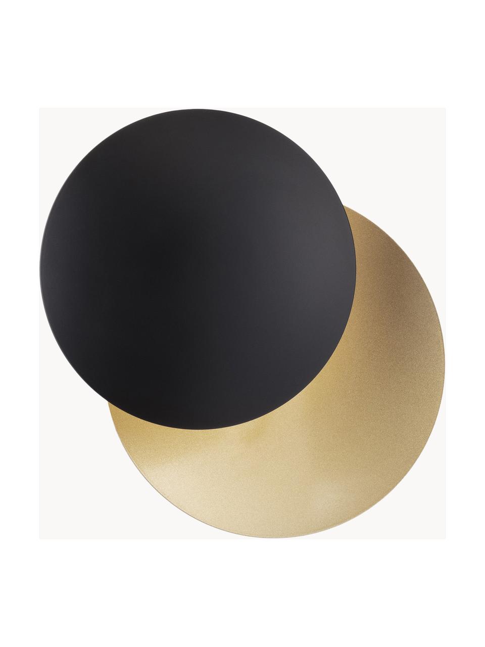 Nástenné LED svietidlo Shell, Potiahnutý hliník, Čierna, odtiene zlatej, Ø 20 cm