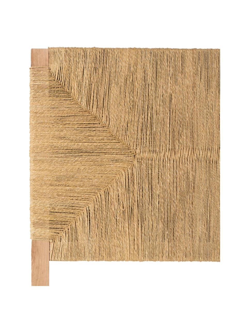 Cabecero de madera Bubu, Marrón oscuro, Beige, An 140 x Al 120 cm