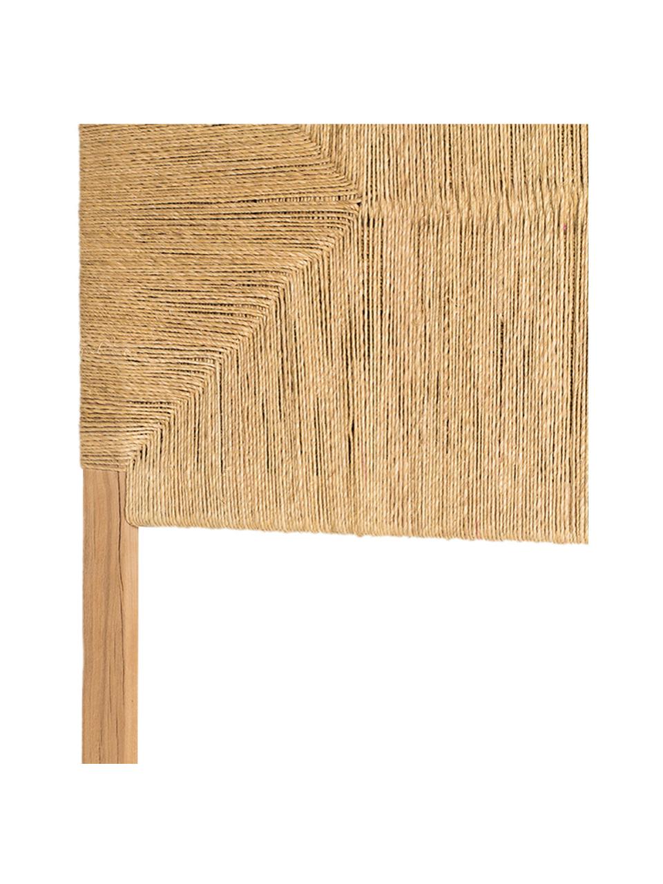 Cabecero de madera Bubu, Marrón oscuro, Beige, An 140 x Al 120 cm