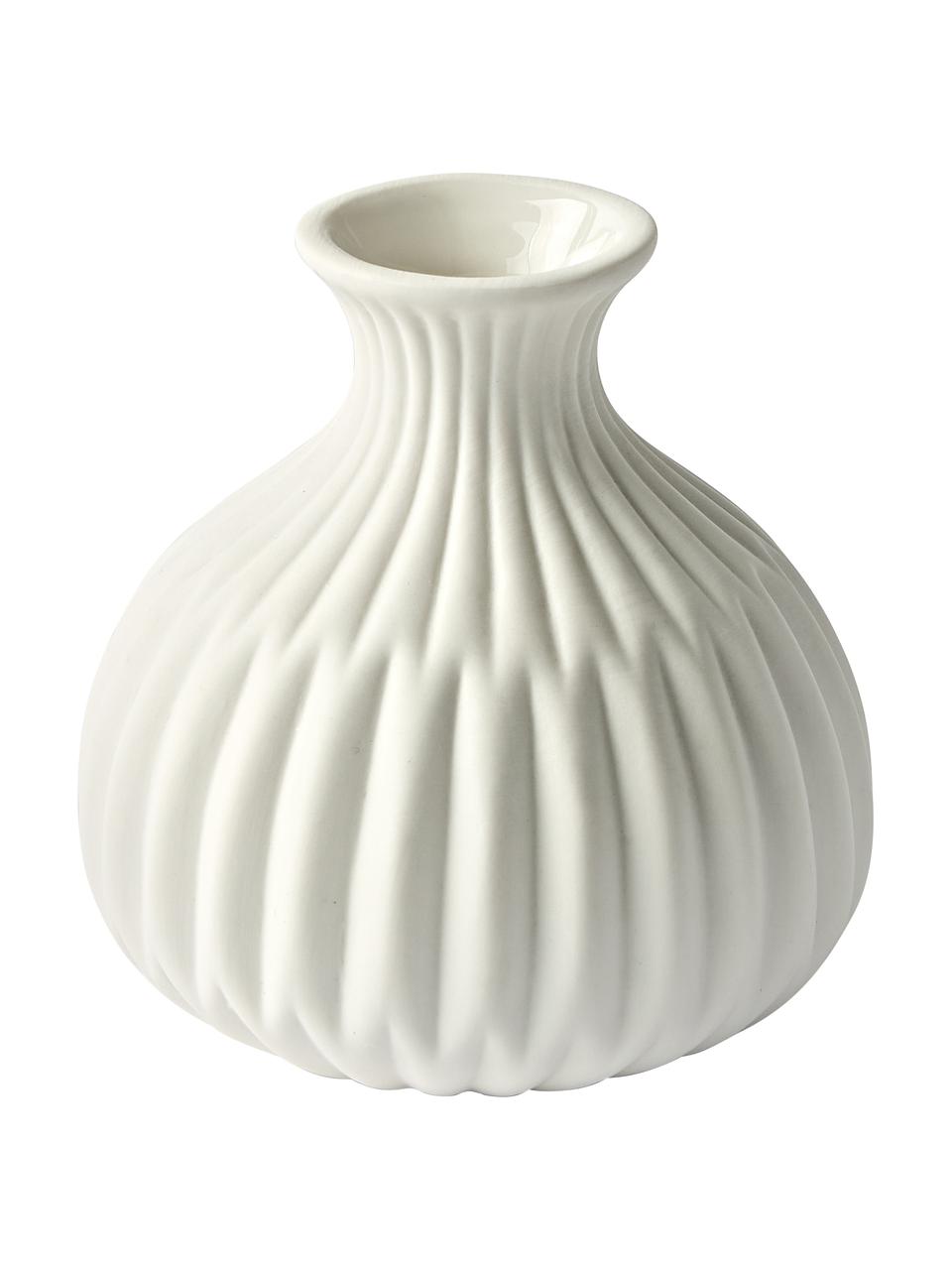 Komplet wazonów z porcelany Palo, 3 elem., Porcelana, Biały, Komplet z różnymi rozmiarami