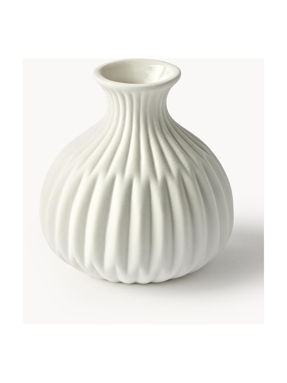 Komplet wazonów z porcelany Palo, 3 elem., Porcelana, Biały, Komplet z różnymi rozmiarami