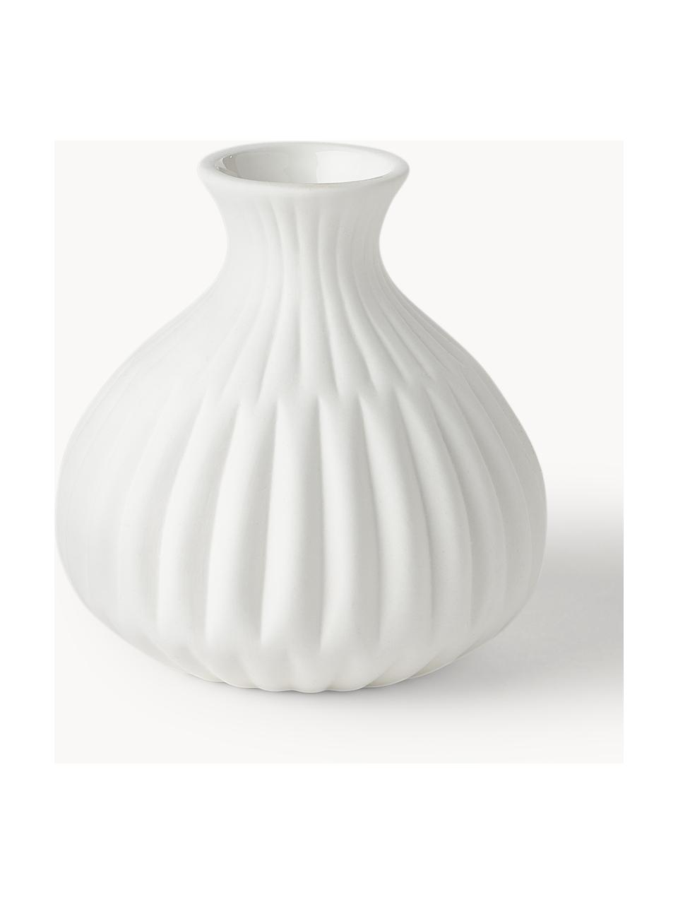 Súprava malých váz z porcelánu Palo, 3 diely, Porcelán, Biela, Súprava s rôznymi veľkosťami