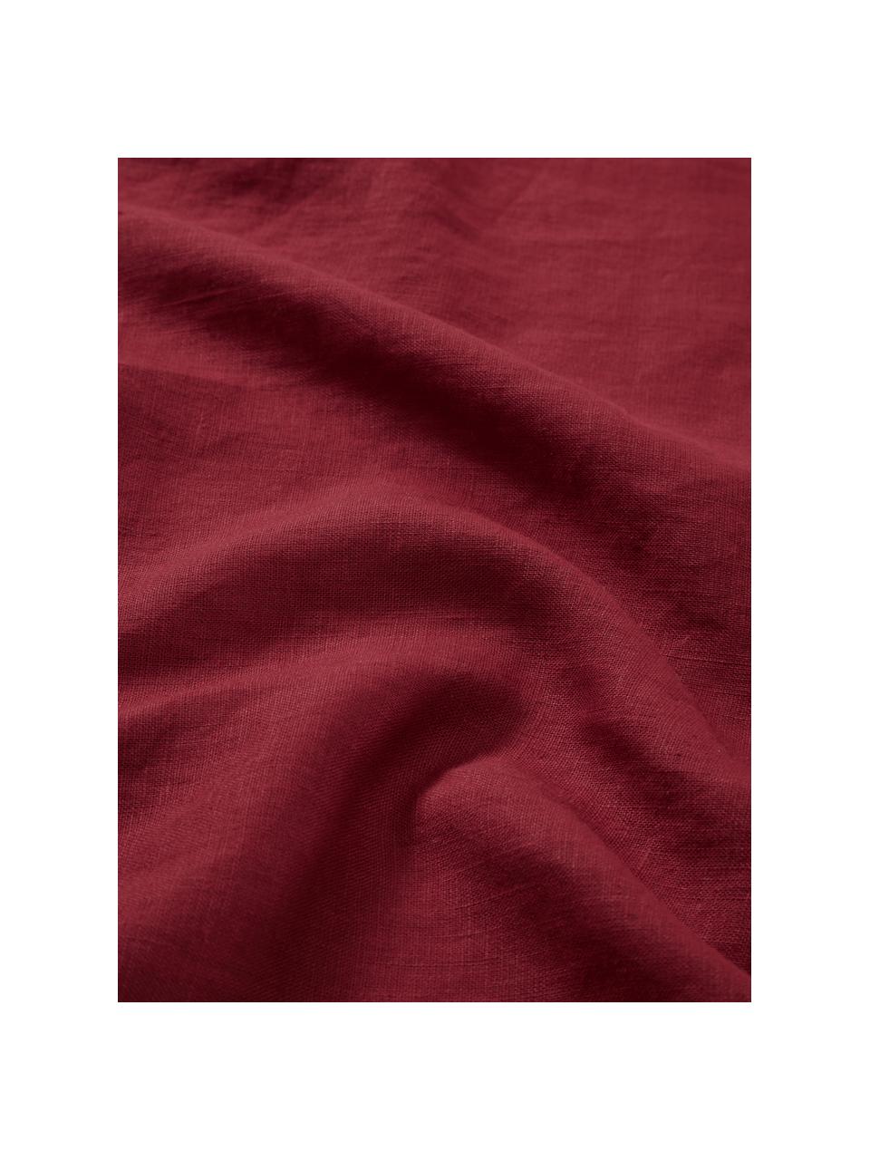 Bieżnik z lnu Pembroke, 100% len, Czerwony, S 40 x D 150 cm