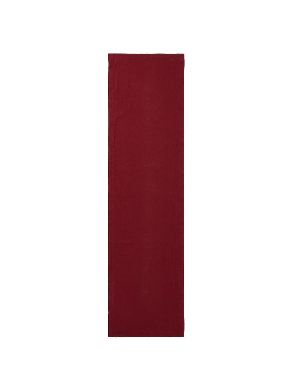 Ľanový stolový behúň Pembroke, 100 % ľan, Červená, Š 40 x D 150 cm