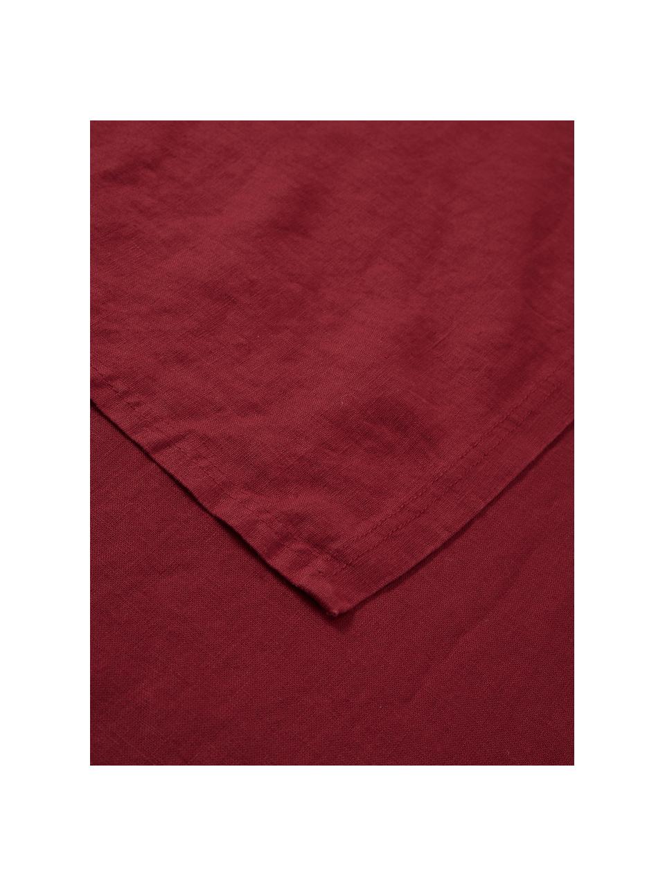 Ľanový stolový behúň Pembroke, 100 % ľan, Červená, Š 40 x D 150 cm